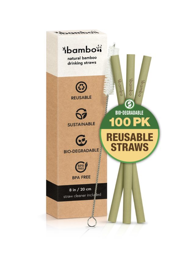 BAMBOO Straw Set Lifestyle 100 pack